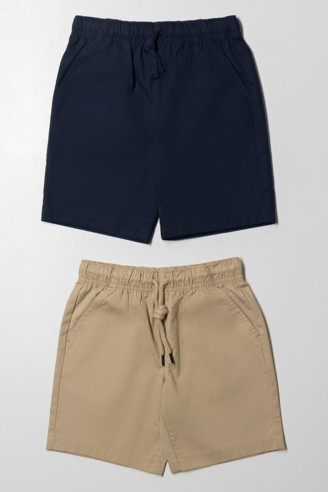 2 Pack Woven Shorts Navy