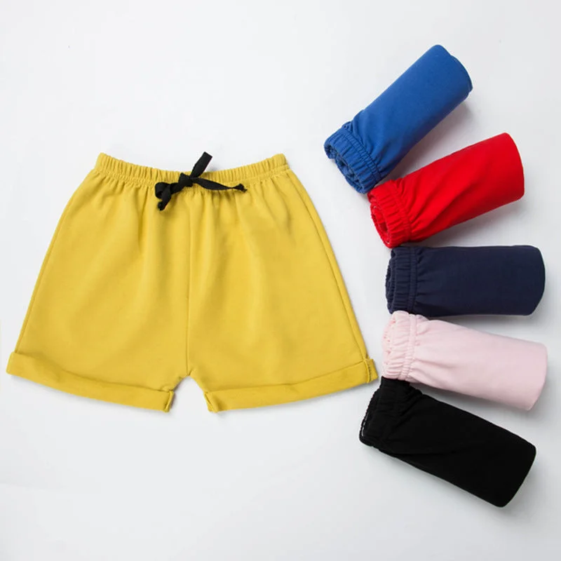 Baby Kid Unisex Solid Color Shorts Wholesale 220610176