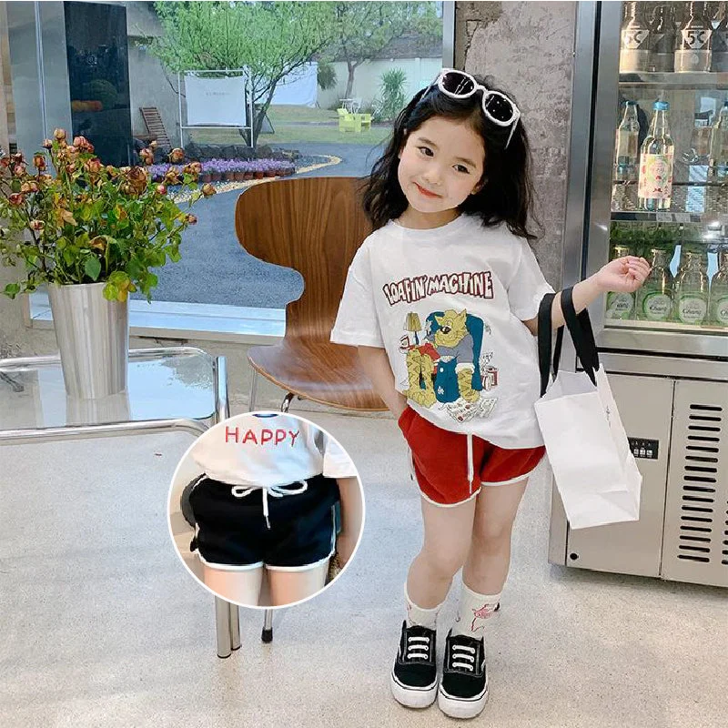 Baby Kid Unisex Color-blocking Ribbon Shorts Wholesale 23011044