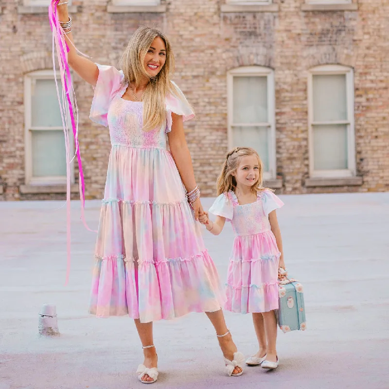 Mommy And Me Kid Tie Dye Dresses Wholesale 230403225