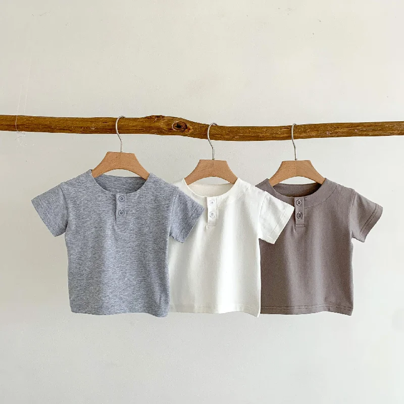 Baby Unisex Solid Color T-Shirts Wholesale 230403534