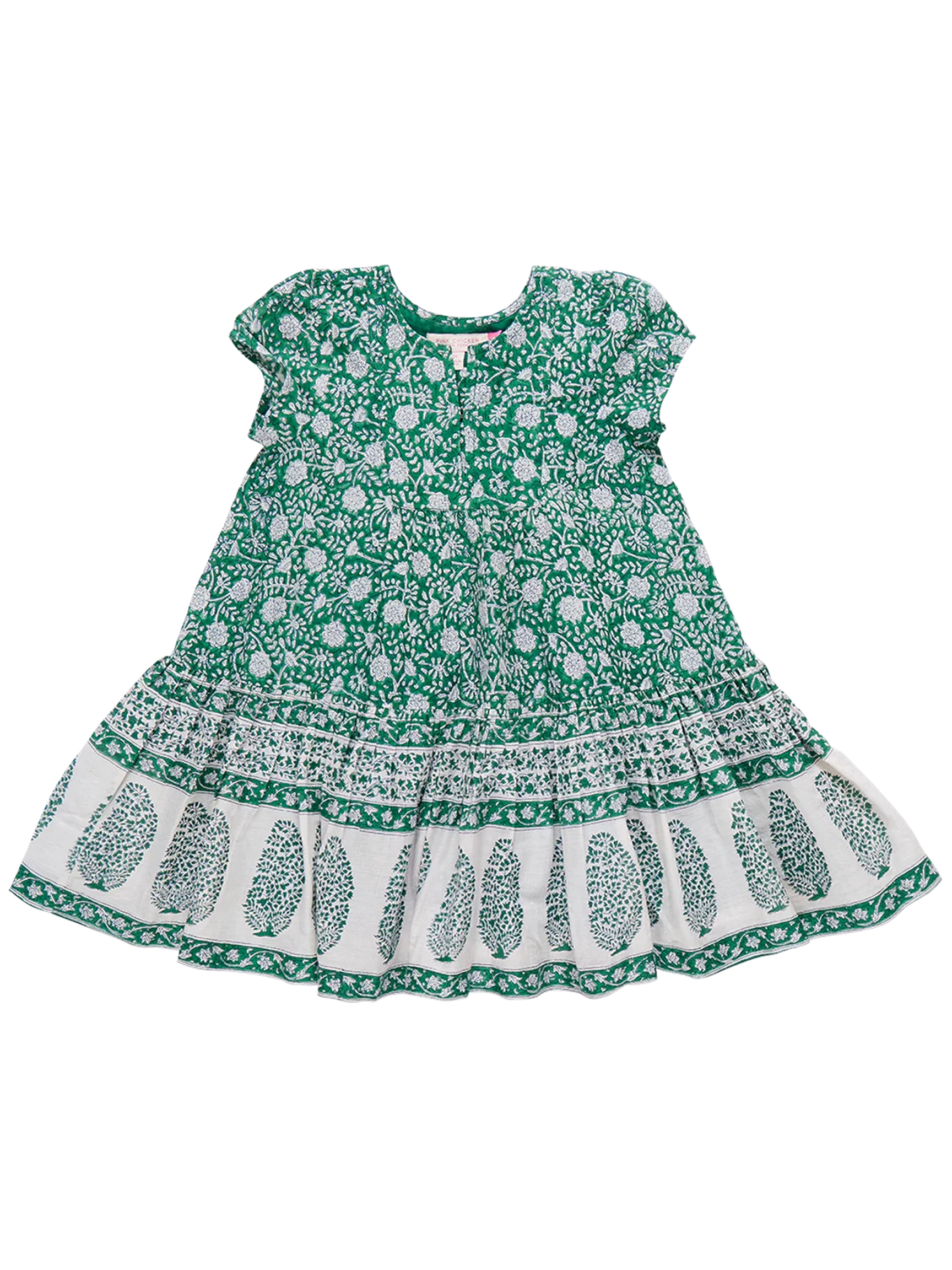 Adele Dress - Green Garden Floral