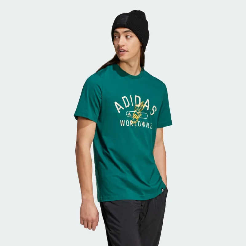 ADIDAS MEN'S COLLEGIATE GREEN TEE