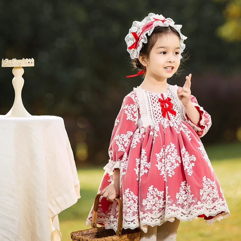 Baby Kid Girls Bow Lace Dressy Birthday Party Dresses Princess Dresses Wholesale 691210281