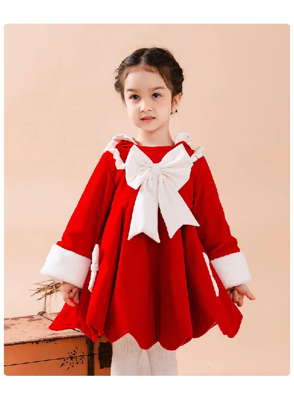 Baby Kid Girls Color-blocking Bow Dressy Dresses Princess Dresses Wholesale 211115714