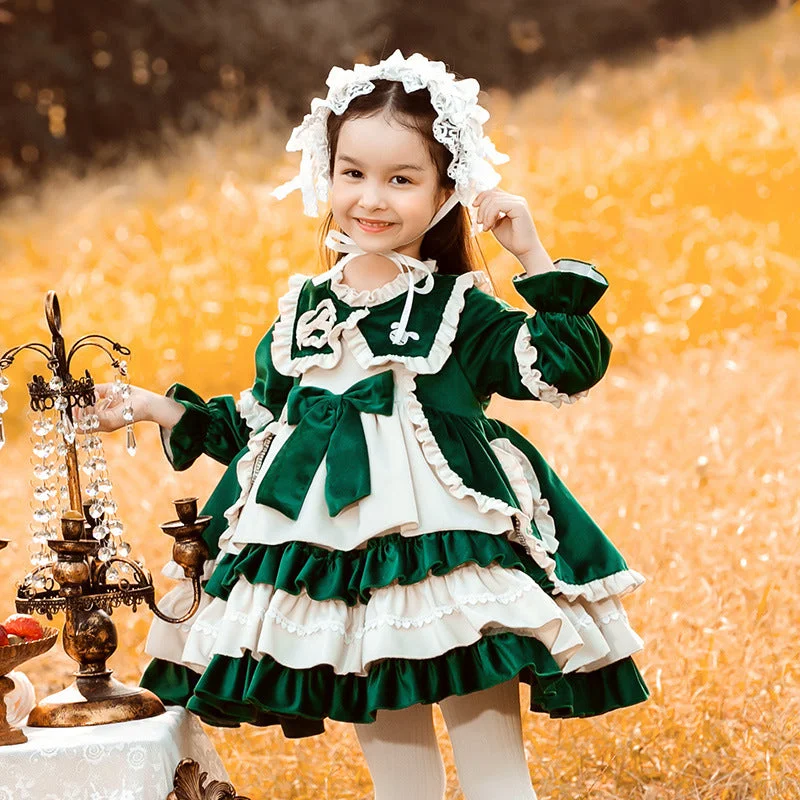 Baby Kid Girls Love heart Bow Lace Birthday Party Dresses Princess Dresses Wholesale 998810237