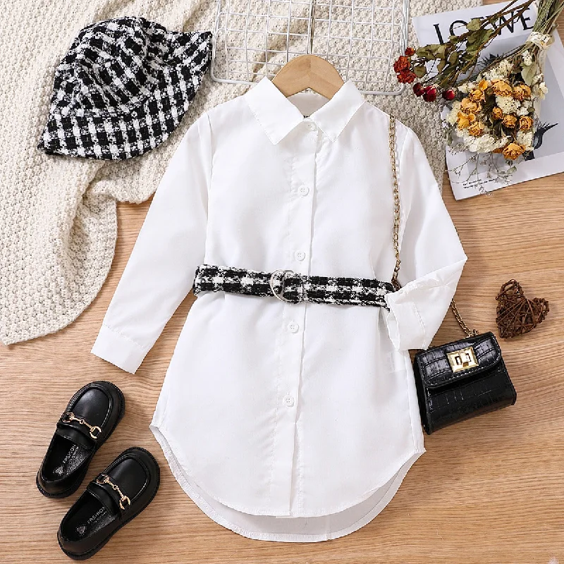 Baby Kid Girls Solid Color Dresses Wholesale 230103272