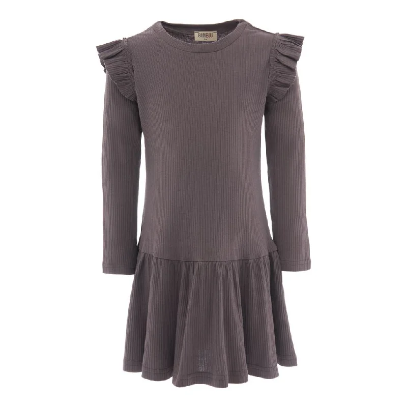 Faded Plum Modal Ruffle Dress