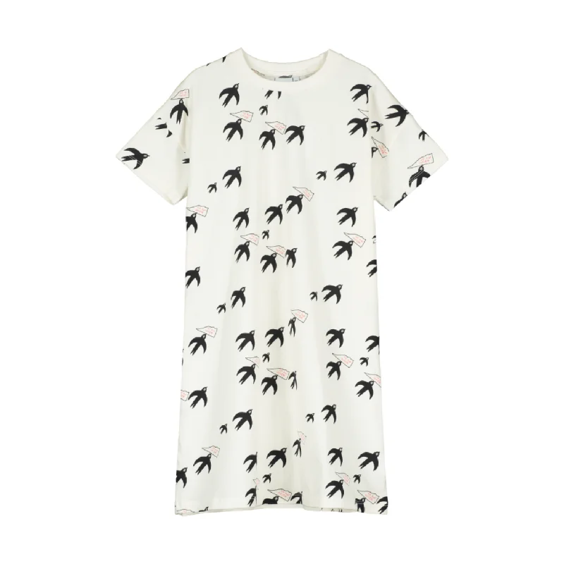 Birds T-Shirt Dress