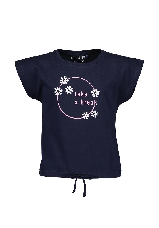 Blue Seven Older Girl Short Sleeve Tee, Navy