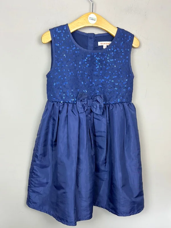 Bluezoo Navy Taffeta Party Dress 4-5y