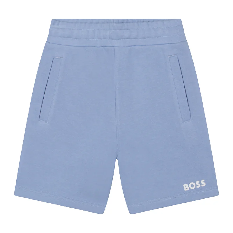 Boss - Blue jersey shorts