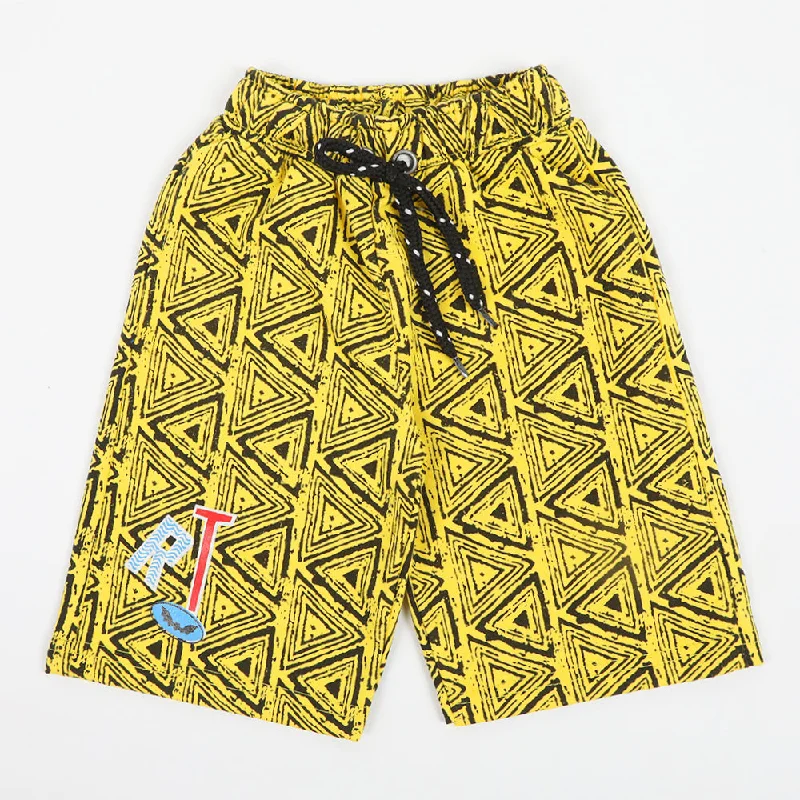 Boy Knitted Shorts - Yellow