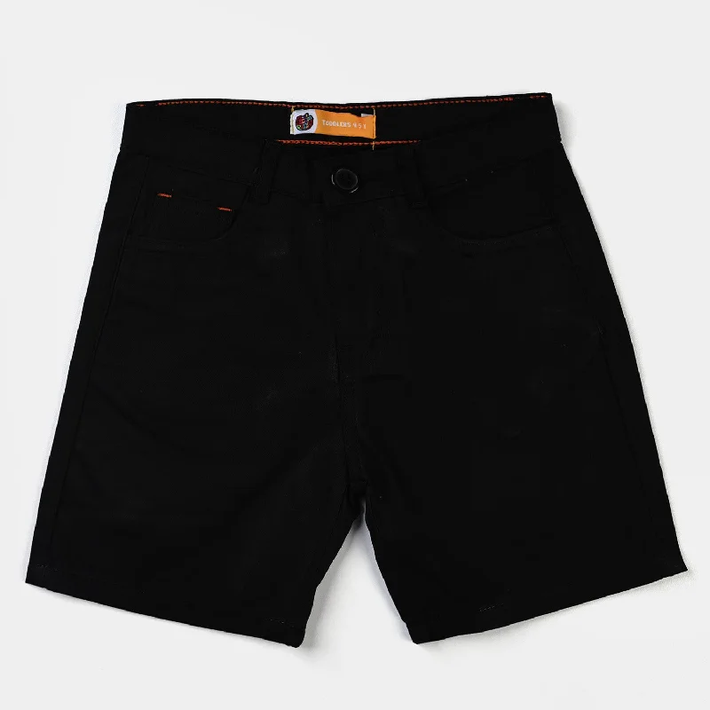 Boys Cotton Short Basic-BLACK