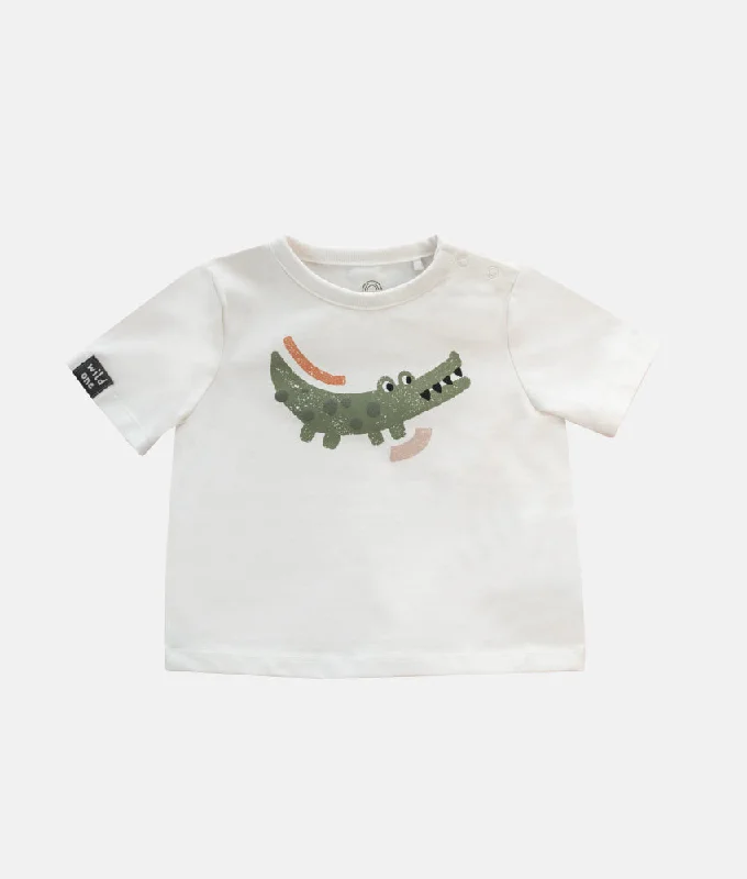 Boys Crewneck T-Shirt - Wild One Alligator