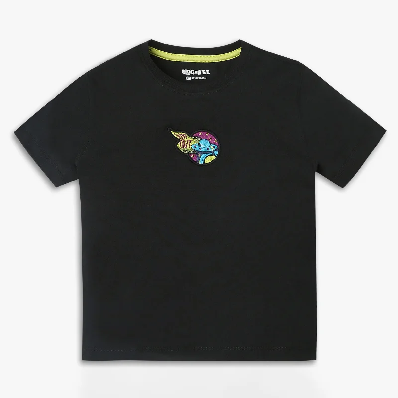 Boys Regular Fit Solid T-Shirt