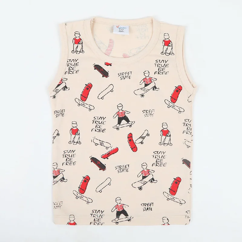 Boys Sando T-Shirt - Fawn