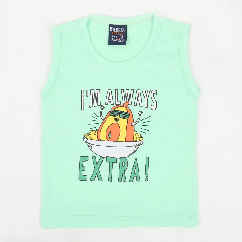 Boys Sando T-Shirt - Light Green