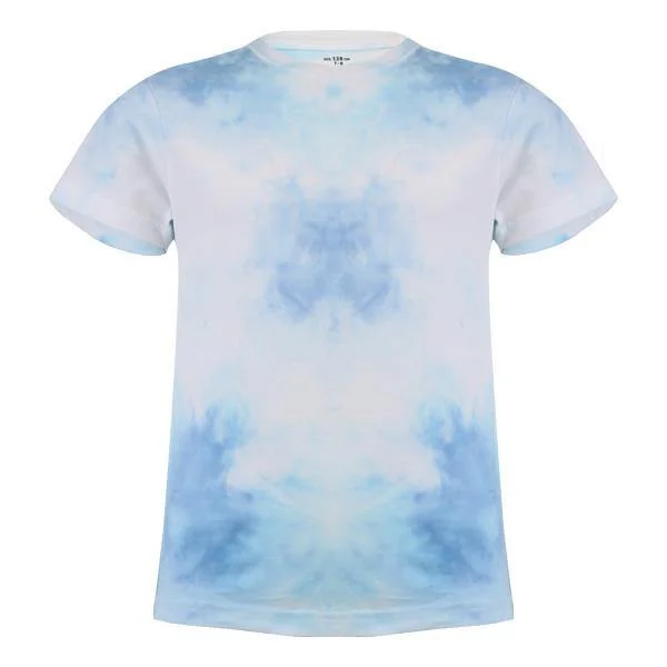 BOYS SHORT-SLEEVE TIE AND DYE TSHIRT - BLUE