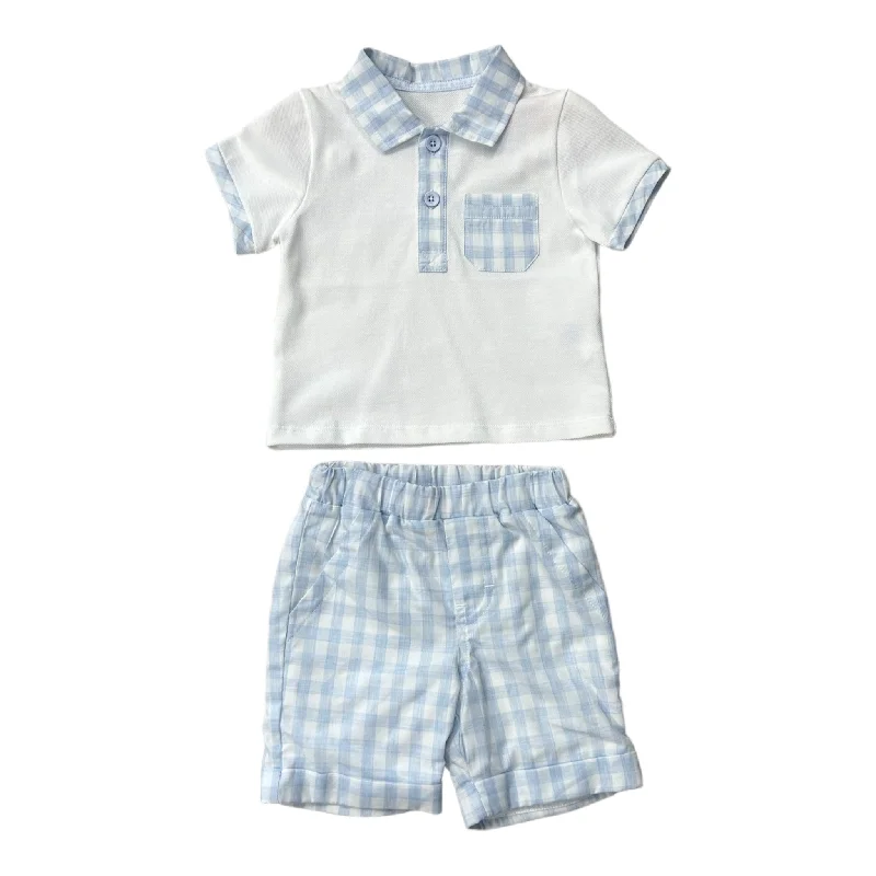 GYMP - blue/white 2 piece shorts set