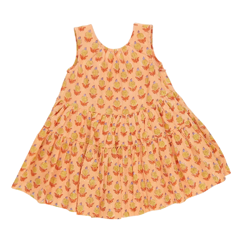 Eloise Dress Orange Dahlia