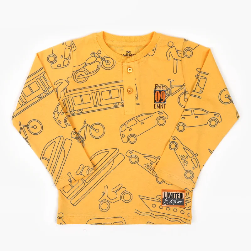 Eminent Boys Full Sleeves T-Shirt - Banana & Yellow