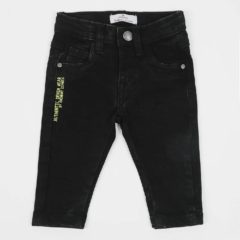 Eminent Newborn Boys Denim Pant - Black