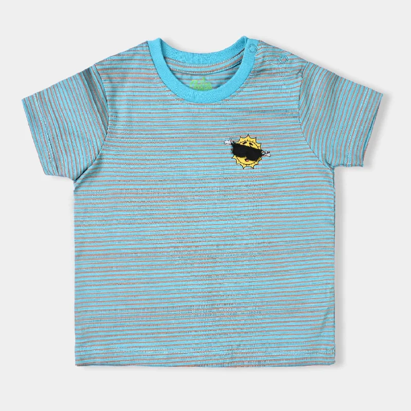 Infant Boys Poly Cotton Jersey T-Shirt Smile-Capri