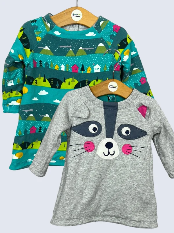 Frugi Reversible winter scene character dress 2-3y