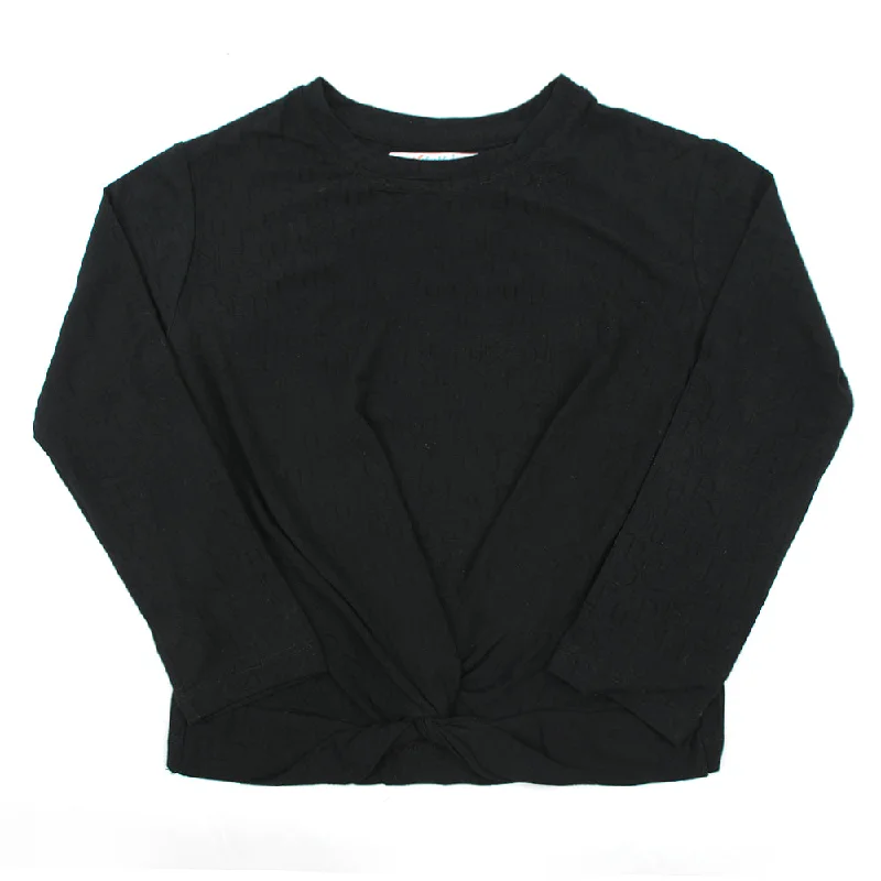 Girls Knitted Top - Black