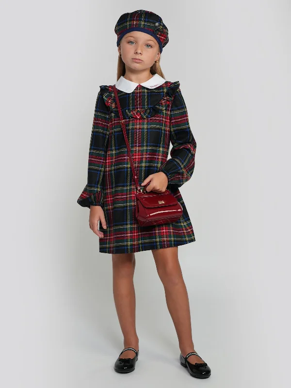 Dolce & Gabbana Girls Tartan Dress in Multicolour