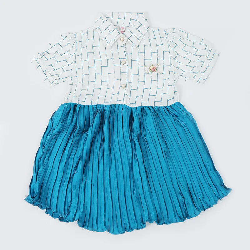 Girls Western Top - Cyan