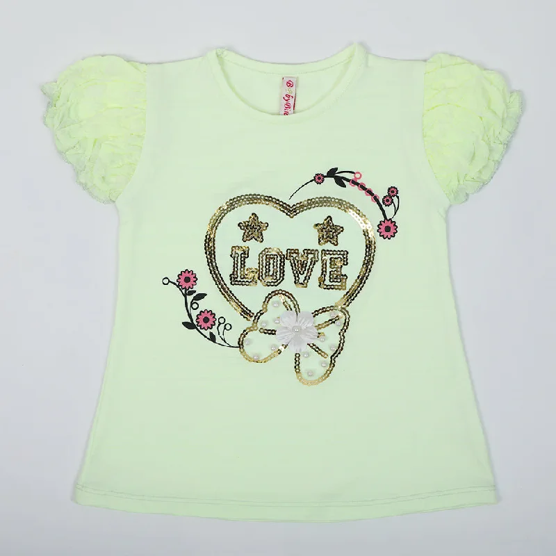 Girls Western Top - Lemon