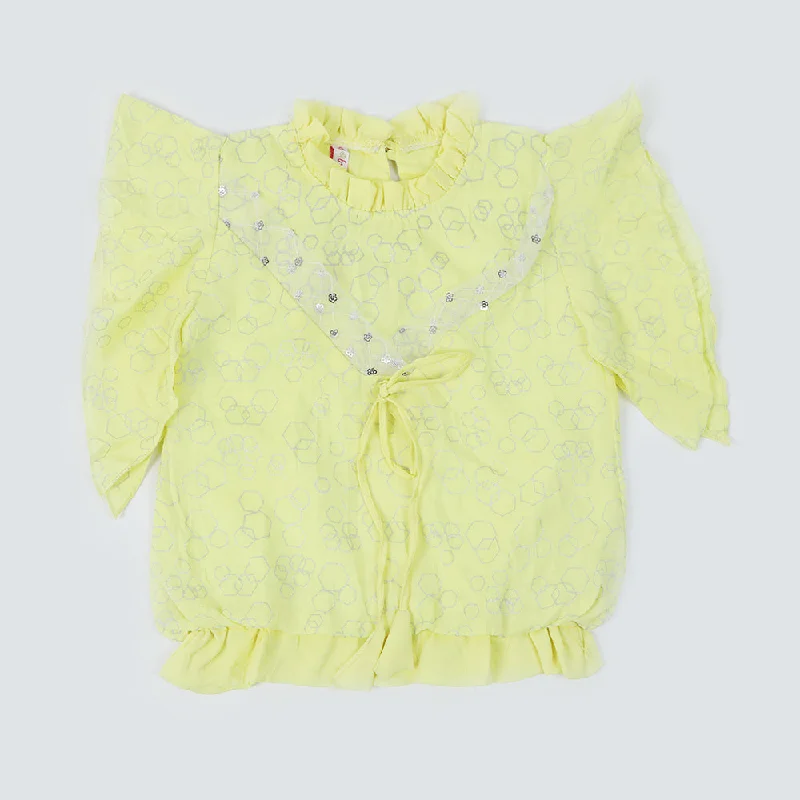 Girls Western Top - Yellow