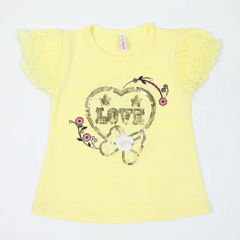 Girls Western Top - Yellow