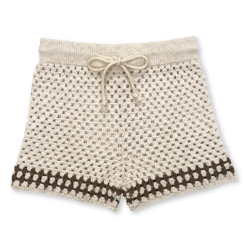 Hand Crochet Shorts - Coconut