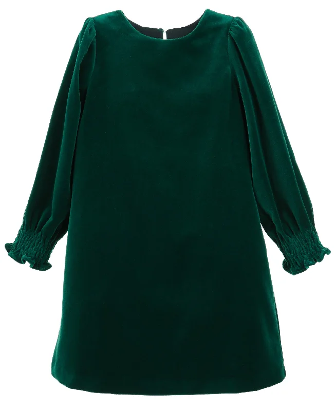 Holly Smocked Shift Dress - Green