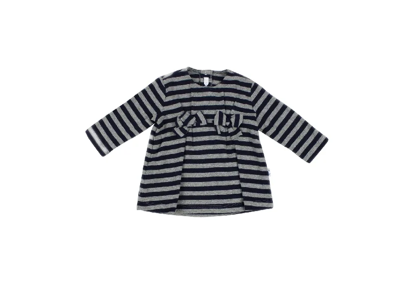 Il Gufo, Baby Girls Breton-stripped Dress with Bows, 3-6 Months