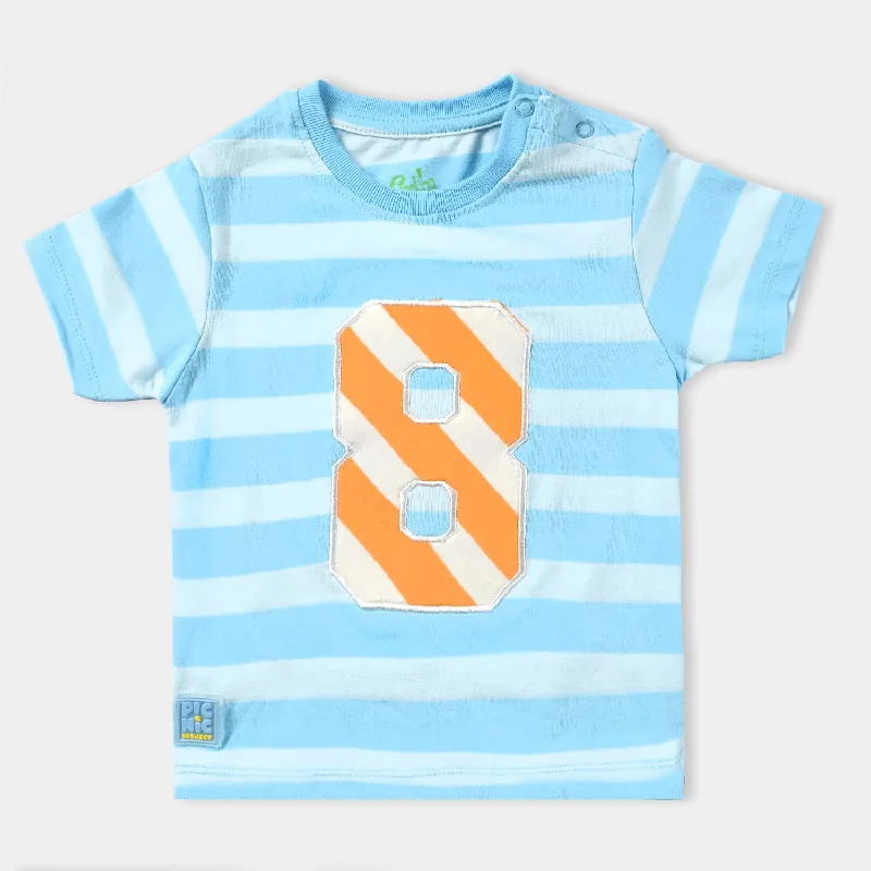 Infant Boys Cotton Jersey Round Neck T-Shirt Eight