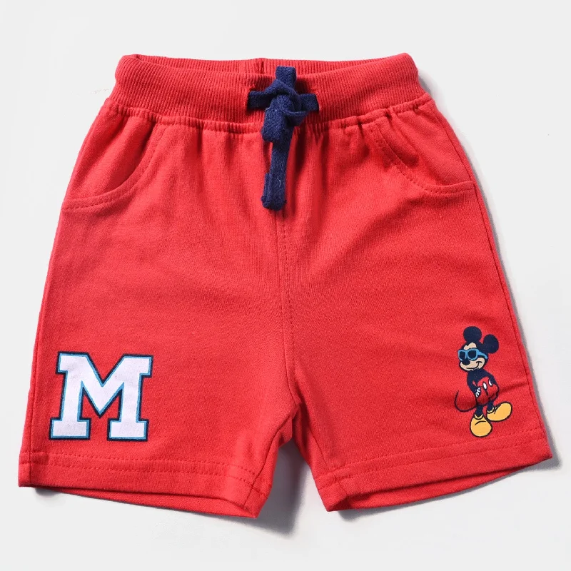 Infant Boys Cotton Terry Knitted Short-H.R Red