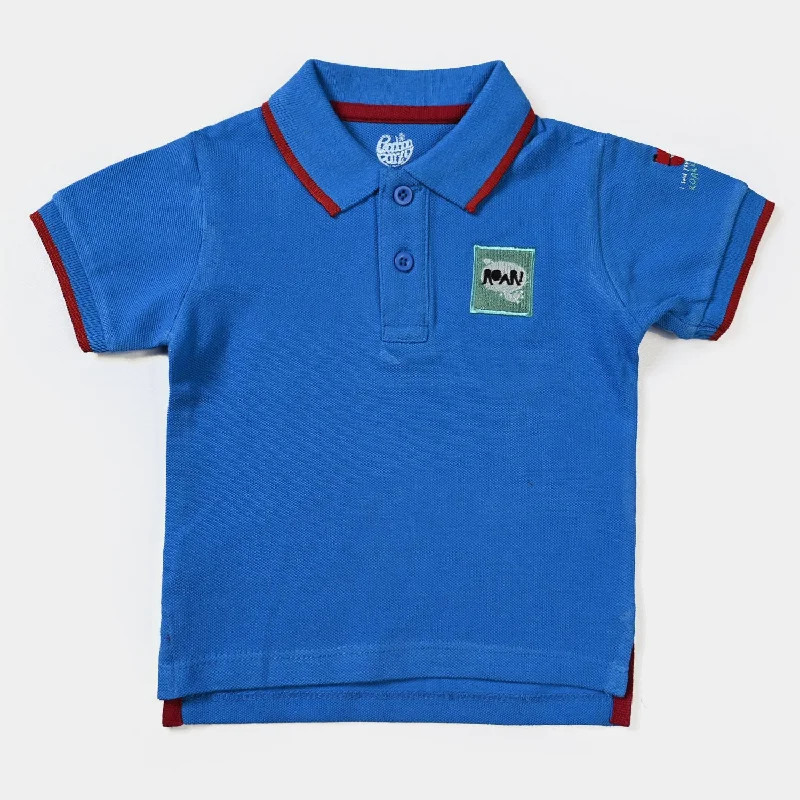 Infant Boys Cotton PK Polo Roar-B.Blue