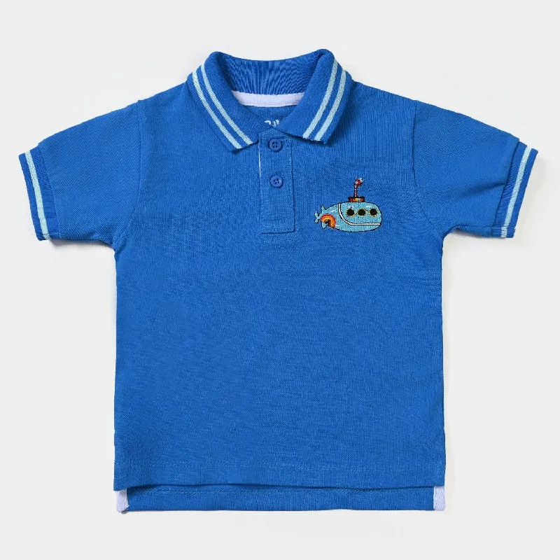 Infant Boys Cotton PK Polo Submarine-B.Blue