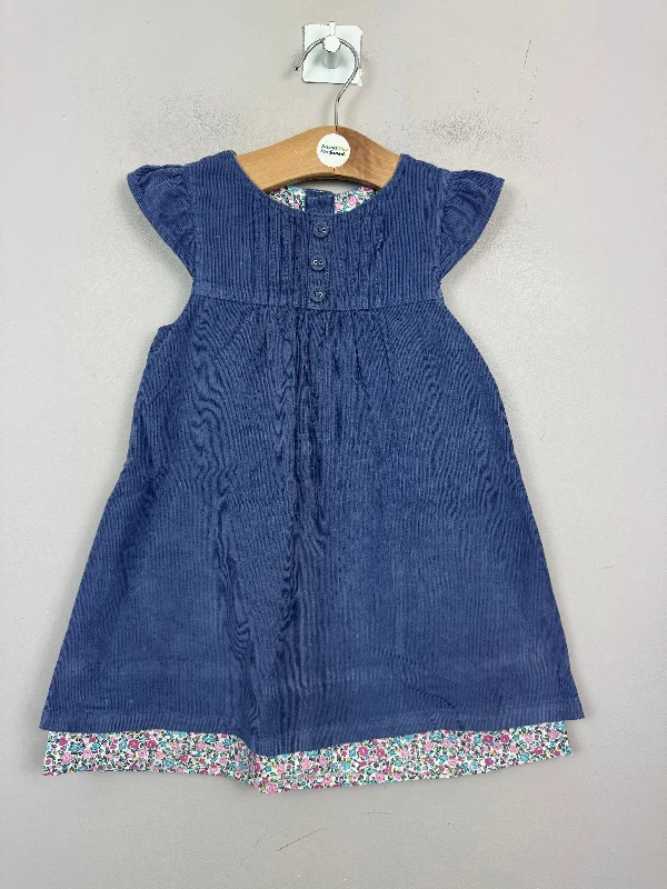 Jojo maman bebe indigo cord dress 12-18m