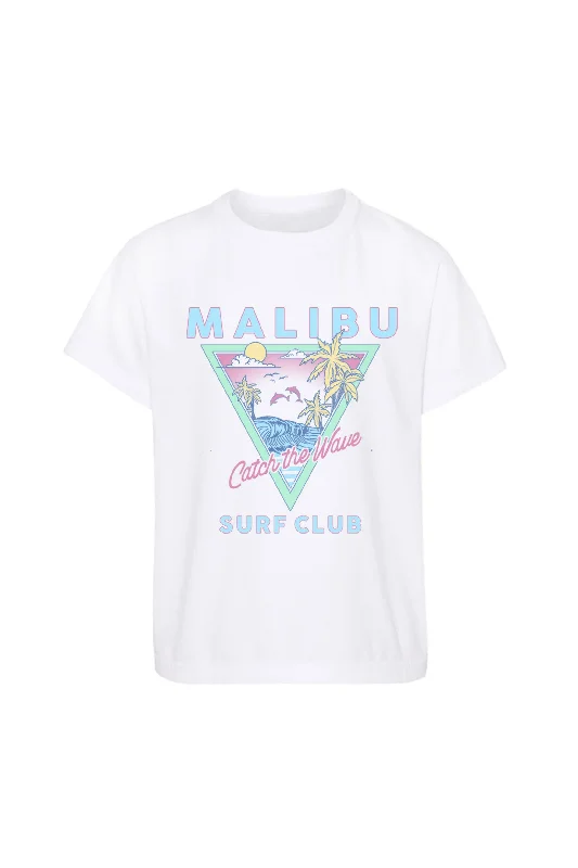 Kids White Malibu T-shirt-Unisex