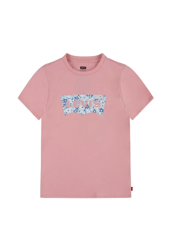 Levi’s Girls Daisy Short Sleeve Tee, Quartz Pink