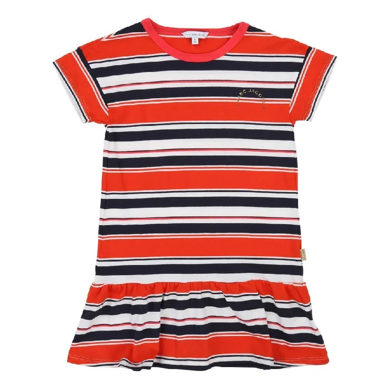 ORANGE NAVY STRIPED DRESS