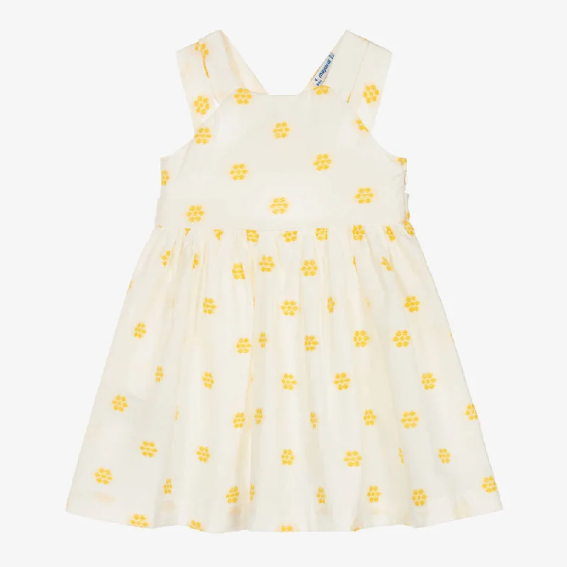 Yellow Daisy Print Cotton Dress