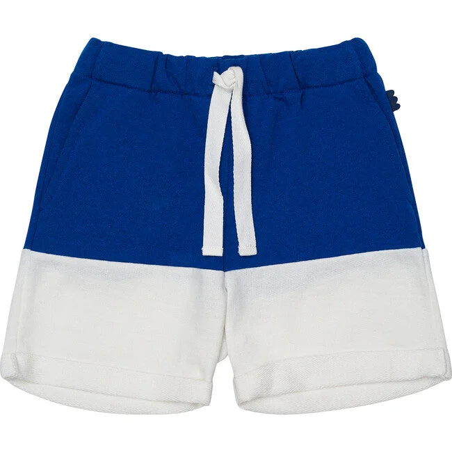 Mon Coeur Bicolor Shorts - Cobalt & White