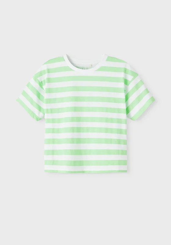 Name It Kid Girl Vitanni Short Sleeve Short Sleeve Tee, Green Ash