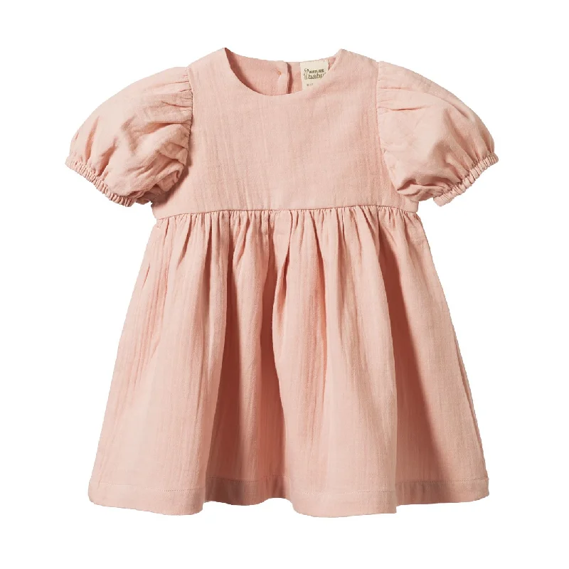 Nature Baby Albertine Dress - Rose Dust Crinkle